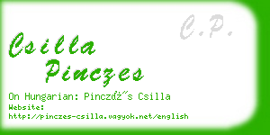 csilla pinczes business card